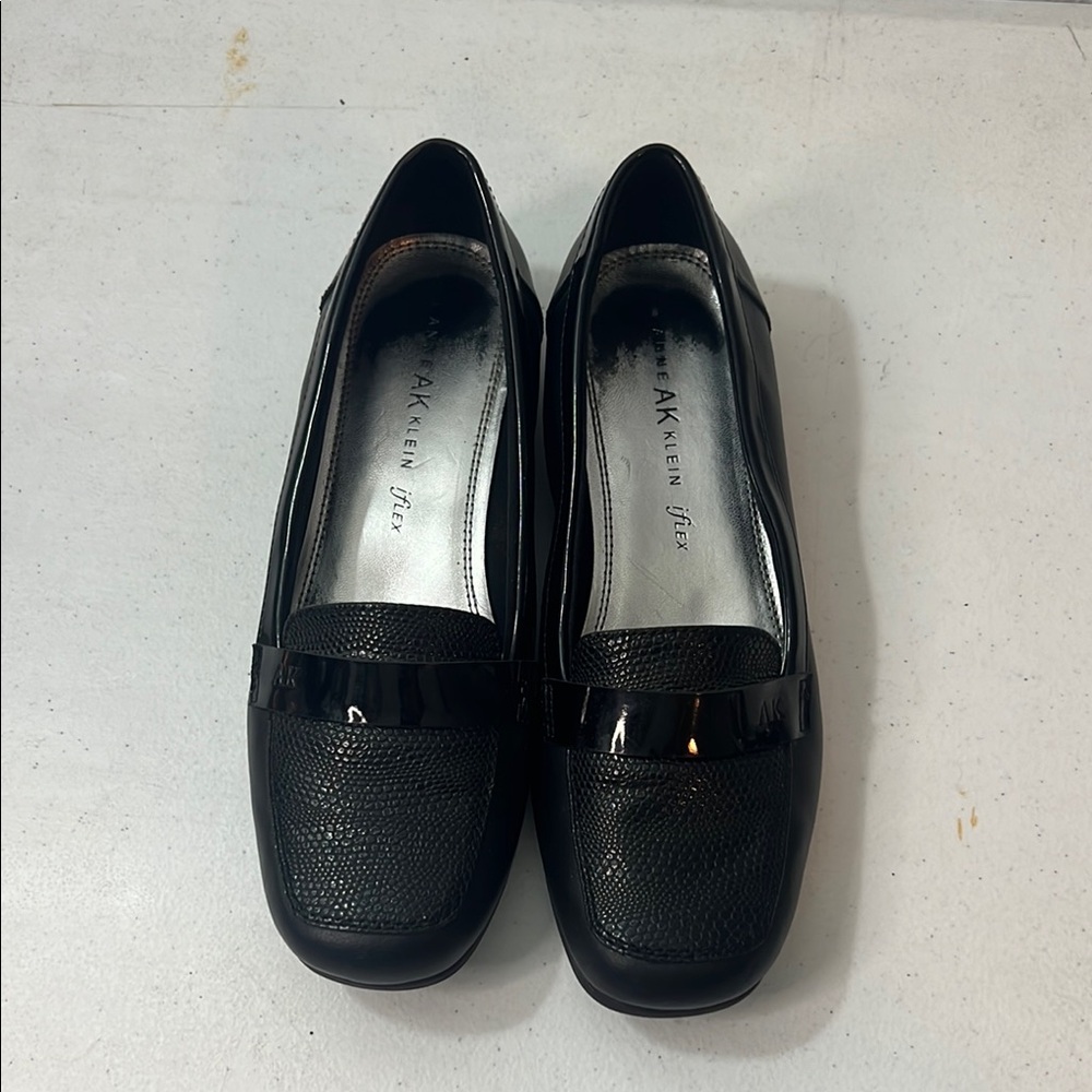 Anne Klein Black Classic Loafers Flats